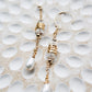 Helionos 14K Filled Gold, Moonstone and Genuine Freshwater Pearl Earrings