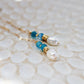 Urdina 14K Filled Gold, Genuine Freshwater Pearl & Blue Agate Drop Earrings