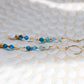 Indigo 14K Filled Gold, Genuine Freshwater Pearl, Blue Agate & Aquamarine Drop Earrings