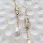 Helionos 14K Filled Gold, Moonstone and Genuine Freshwater Pearl Earrings
