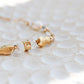 Dagon 14K Filled Gold, Genuine Freshwater Pearl, Moonstone & Herkimer Diamond Tribal Fish Bracelet