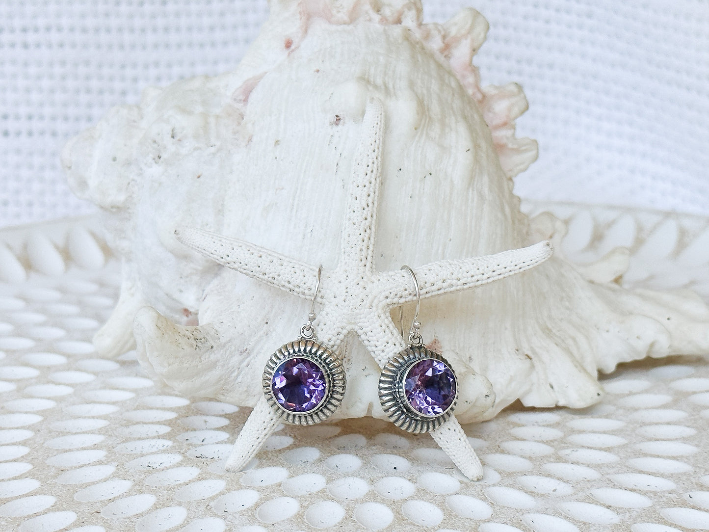 Sterling Silver & Amethyst Adina Earrings