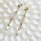 Bellini 14K Filled Gold, Herkimer Diamond, Rose Quartz and Genuine Freshwater Pearl Drop Earrings