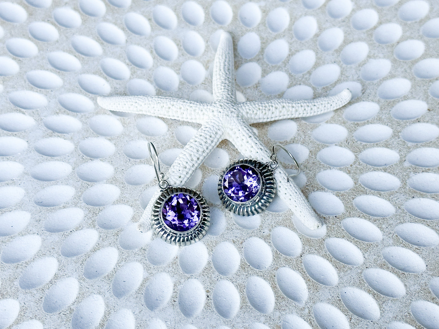 Sterling Silver & Amethyst Adina Earrings