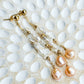 Calliope 14K Filled Gold, Herkimer Diamond & Genuine Freshwater Pearl Drop Earrings