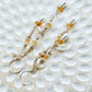Daphne 14K Filled Gold, Herkimer Diamond, Citrine & Genuine Freshwater Keshi Pearl Earrings