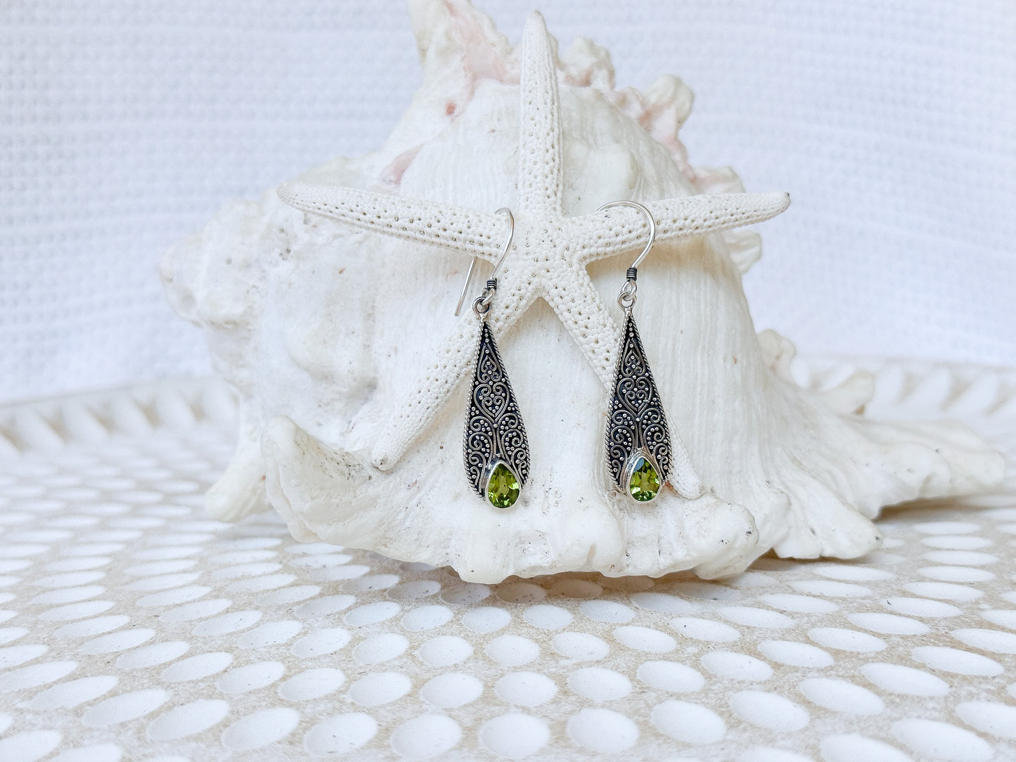 Sterling Silver & Peridot Amora Earrings
