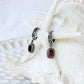 Sterling Silver & Garnet Angseri Earrings