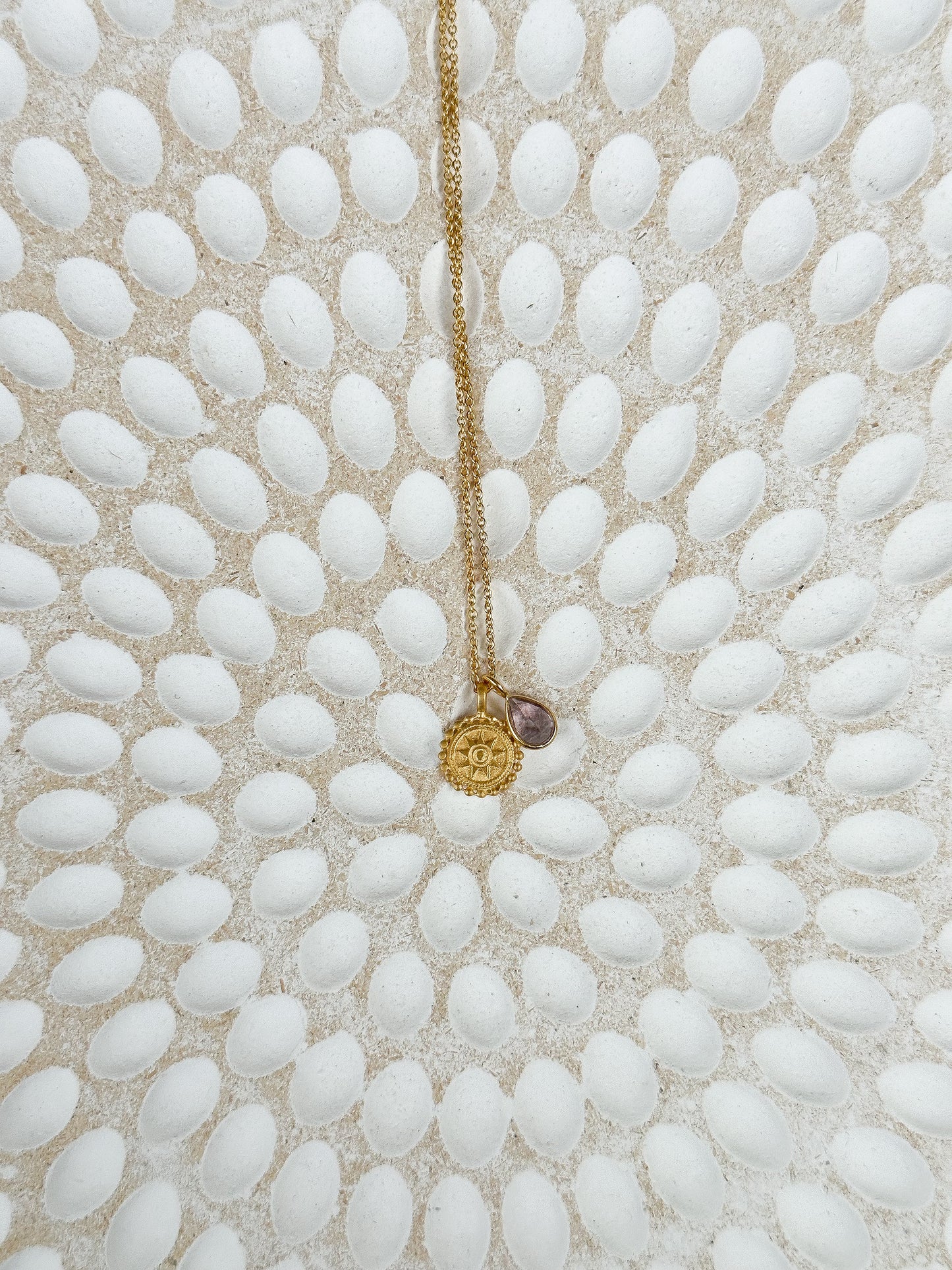February Amethyst Birthstone Mandala Necklace