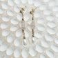 Bellini 14K Filled Gold, Herkimer Diamond, Rose Quartz and Genuine Freshwater Pearl Drop Earrings