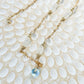 “Silent Heart “ Blue Topaz & Moonstone 14k Gold Filled Necklace