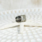 Sterling Silver Moroccan Berber Mens Ring - Quartz & Onyx