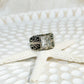 Sterling Silver Moroccan Berber Mens Ring - Quartz & Onyx