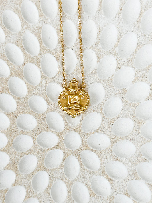 Peaceful Buddha Gold Necklace