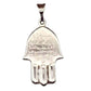 Engraved Moroccan Hamsa Hand Pendant - Sterling Silver
