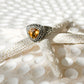 Sterling Silver and Citrine Balinese Triangle Ring