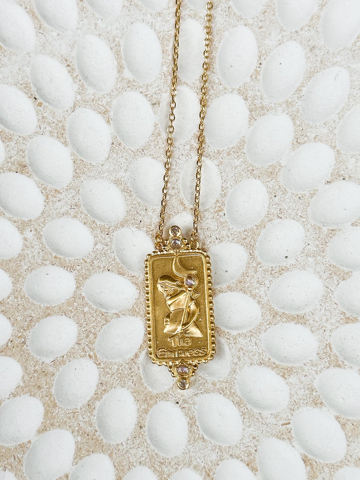 The Gold Empress Tarot Necklace