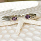 Sterling Silver & Amethyst Pana Cuff