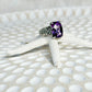 Amethyst Sterling Silver Pemogan Balinese Ring