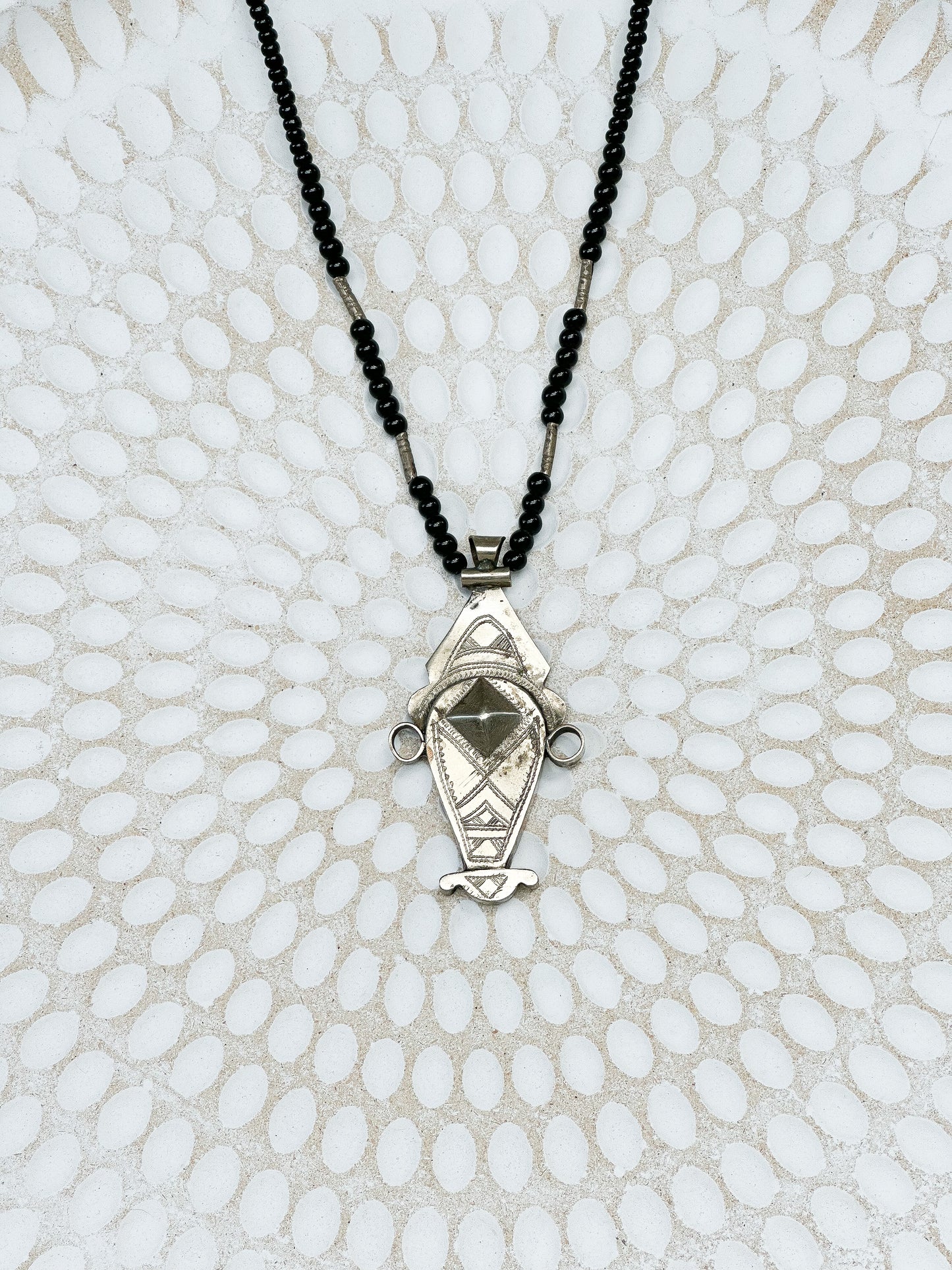 Handmade Tuareg Pendant Necklace - Silver Fish