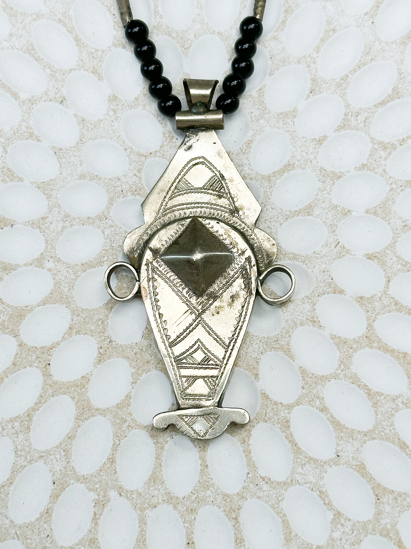 Handmade Tuareg Pendant Necklace - Silver Fish