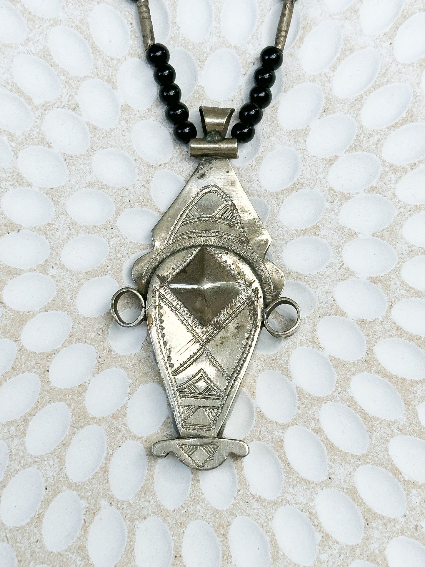 Handmade Tuareg Pendant Necklace - Silver Fish