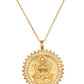 Gold Lakshmi Hindu Goddess, Abundance Necklace