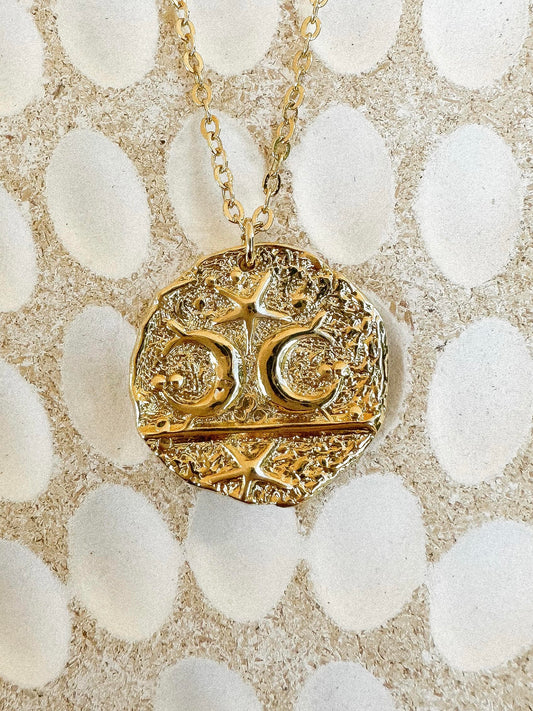 Moon Goddess Rising Amulet Necklace